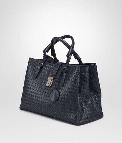 BOTTEGA VENETA - Prusse Intrecciato Light Calf Roma Bag