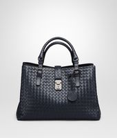 Bottega Veneta® Prusse Intrecciato Light Calf Roma Bag Bottega Veneta® Prusse Intrecciato Light Calf Roma Bag