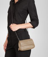 Bottega Veneta® Walnut Intrecciato Nappa Messenger Mini Bag Bottega Veneta® Walnut Intrecciato Nappa Messenger Mini Bag