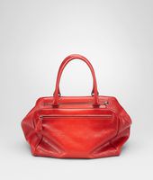 Bottega Veneta® Brera Tasche aus Madras Sfumato Fraise New Red Bottega Veneta® Brera Tasche aus Madras Sfumato Fraise New Red