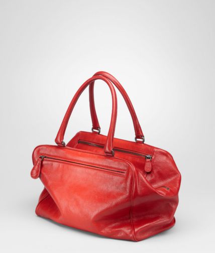BOTTEGA VENETA - Fraise New Red Madras sfumato Brera Bag