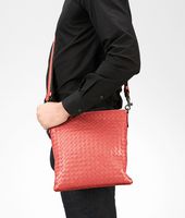 Bottega Veneta® New Red Intrecciato VN Cross Body Messenger Bottega Veneta® New Red Intrecciato VN Cross Body Messenger