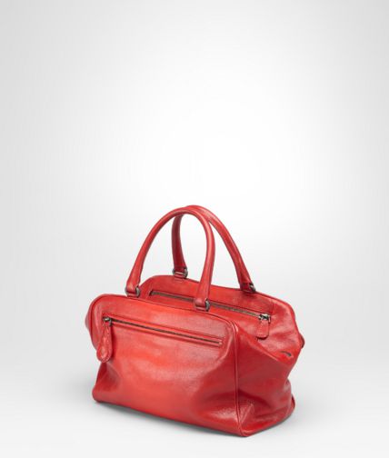 BOTTEGA VENETA - Fraise New Red Madras sfumato Brera Bag