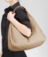 Bottega Veneta® Walnut Intrecciato Nappa Campana Bag Bottega Veneta® Walnut Intrecciato Nappa Campana Bag