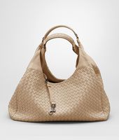 Bottega Veneta® Walnut Intrecciato Nappa Campana Bag Bottega Veneta® Walnut Intrecciato Nappa Campana Bag