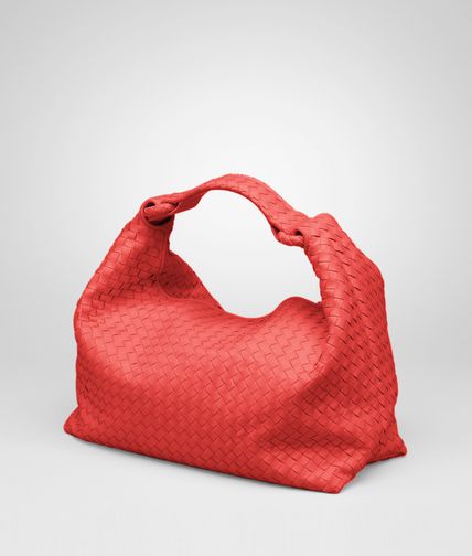 BOTTEGA VENETA - New Red Intrecciato Light Calf Sloane Bag