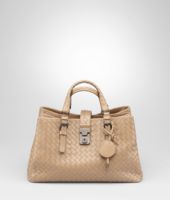 Bottega Veneta® Walnut Intrecciato Light Calf Roma Bag Bottega Veneta® Walnut Intrecciato Light Calf Roma Bag