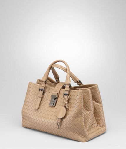 BOTTEGA VENETA - Walnut Intrecciato Light Calf Roma Bag