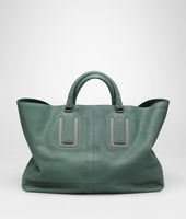 Bottega Veneta® Menthe Buffalo Leather Metal Tote Bottega Veneta® Menthe Buffalo Leather Metal Tote