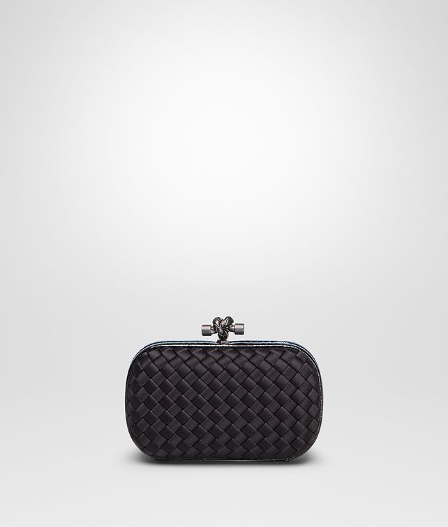 BOTTEGA VENETA KNOT CLUTCH IN NERO INTRECCIO IMPERO, AYERS DETAILS Clutch D fp