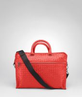 Bottega Veneta® Aktentasche aus leichtem Kalbsleder Intrecciato New Red Bottega Veneta® Aktentasche aus leichtem Kalbsleder Intrecciato New Red