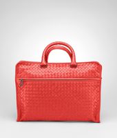 Bottega Veneta® Aktentasche aus leichtem Kalbsleder Intrecciato New Red Bottega Veneta® Aktentasche aus leichtem Kalbsleder Intrecciato New Red
