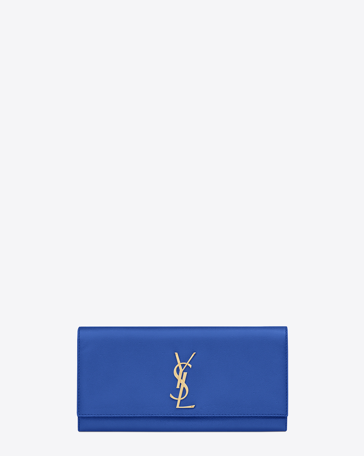 Saint Laurent Classic Monogramme Saint Laurent Clutch In Royal ...  