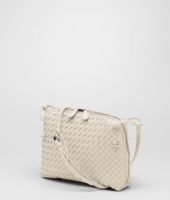 Bottega Veneta® Pearl Intrecciato Nappa Cross Body Bag Bottega Veneta® Pearl Intrecciato Nappa Cross Body Bag
