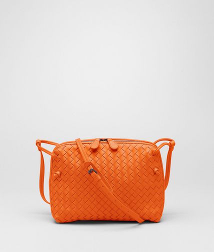 BOTTEGA VENETA - Tangerine Intrecciato Nappa Cross Body Bag