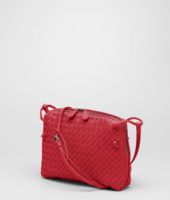 Bottega Veneta® Fraise Intrecciato Nappa Cross Body Bag Bottega Veneta® Fraise Intrecciato Nappa Cross Body Bag