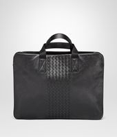 Bottega Veneta® Aktentasche aus leichtem Kalbsleder Intrecciato Nero Bottega Veneta® Aktentasche aus leichtem Kalbsleder Intrecciato Nero