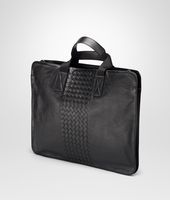 Bottega Veneta® Aktentasche aus leichtem Kalbsleder Intrecciato Nero Bottega Veneta® Aktentasche aus leichtem Kalbsleder Intrecciato Nero