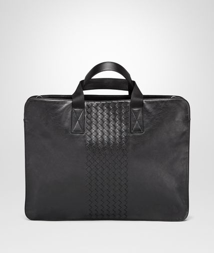 BOTTEGA VENETA - Nero Light Calf Intrecciato Briefcase