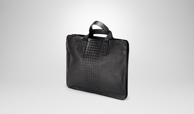 BOTTEGA VENETA - Nero Light Calf Intrecciato Briefcase