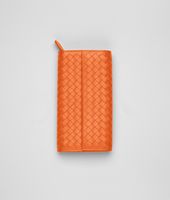 Bottega Veneta® Tangerine Intrecciato Nappa Continental Wallet Bottega Veneta® Tangerine Intrecciato Nappa Continental Wallet