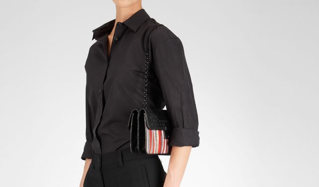BOTTEGA VENETA - Millerighe Nero Karung Bag