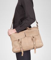 Bottega Veneta® Walnut Sporty Washed Vintage Calf Tote Bottega Veneta® Walnut Sporty Washed Vintage Calf Tote