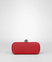 Bottega Veneta® Stretch Knot aus Faille Moiré Intrecciato Fraise Bottega Veneta® Stretch Knot aus Faille Moiré Intrecciato Fraise