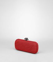 Bottega Veneta® Stretch Knot aus Faille Moiré Intrecciato Fraise Bottega Veneta® Stretch Knot aus Faille Moiré Intrecciato Fraise