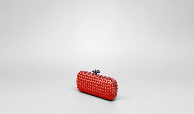 BOTTEGA VENETA - New Red Intreccio Impero Ayers Stretch Knot