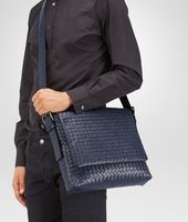 Bottega Veneta® Prusse Intrecciato Light Calf Cross Body Messenger Bottega Veneta® Prusse Intrecciato Light Calf Cross Body Messenger