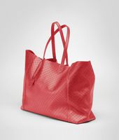 Bottega Veneta® Fraise Intrecciomirage Large Tote Bottega Veneta® Fraise Intrecciomirage Large Tote