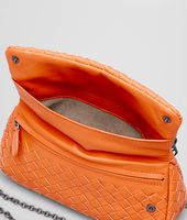 Bottega Veneta® Tangerine Intrecciato Nappa Messenger Mini Bag Bottega Veneta® Tangerine Intrecciato Nappa Messenger Mini Bag