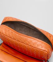 Bottega Veneta® Tangerine Intrecciato Nappa Messenger Mini Bag Bottega Veneta® Tangerine Intrecciato Nappa Messenger Mini Bag