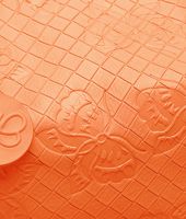 Bottega Veneta® Tangerine Intrecciomirage Intarsio Large Tote Bottega Veneta® Tangerine Intrecciomirage Intarsio Large Tote