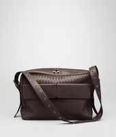 Bottega Veneta® Ebano Intrecciato VN Cross Body Messenger Bottega Veneta® Ebano Intrecciato VN Cross Body Messenger