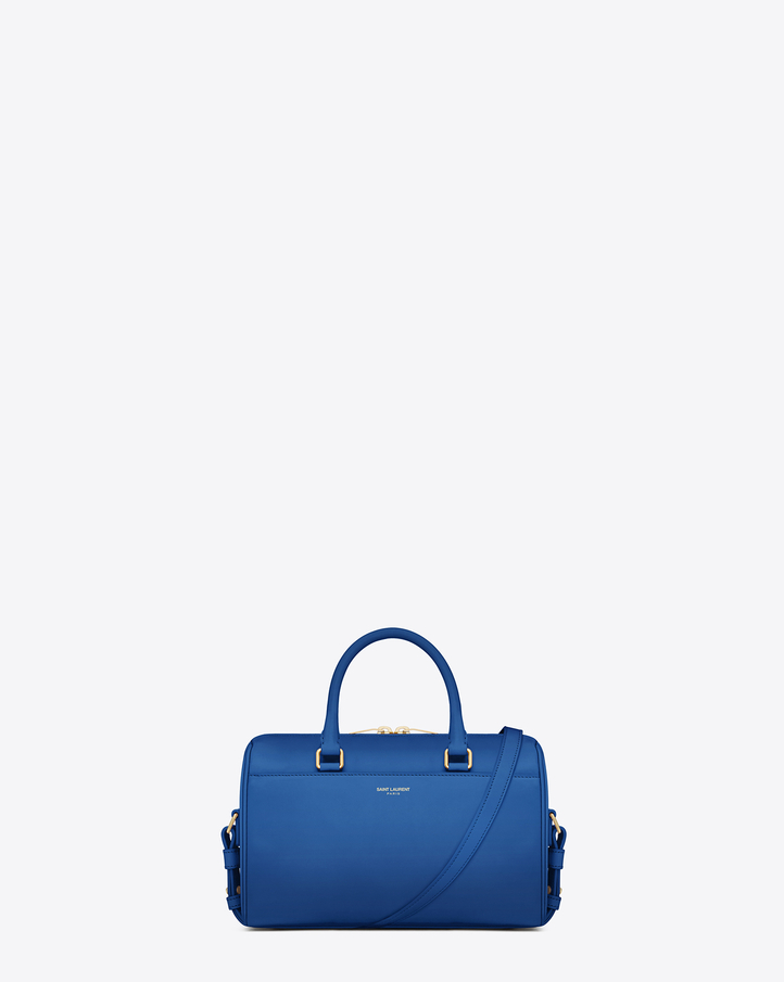 Saint Laurent Classic Baby Duffle Bag In Royal Blue Leather | 0