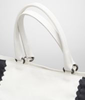 Bottega Veneta® White Prusse Rubber Canvas Tote Bottega Veneta® White Prusse Rubber Canvas Tote