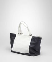Bottega Veneta® White Prusse Rubber Canvas Tote Bottega Veneta® White Prusse Rubber Canvas Tote