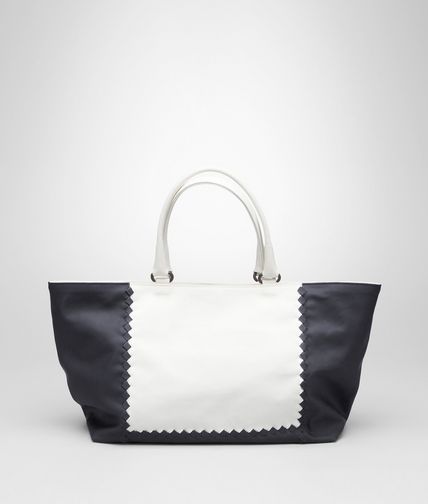BOTTEGA VENETA - White Prusse Rubber Canvas Tote