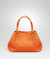 Bottega Veneta® Tangerine Intrecciato Nappa Tote Bottega Veneta® Tangerine Intrecciato Nappa Tote