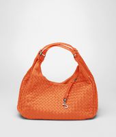 Bottega Veneta® Campana Tasche aus Nappaleder Intrecciato Tangerine Bottega Veneta® Campana Tasche aus Nappaleder Intrecciato Tangerine