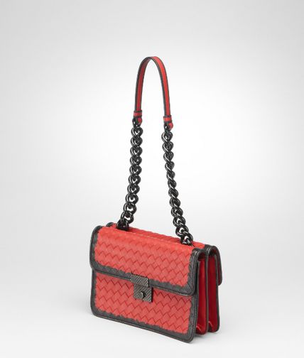 BOTTEGA VENETA - Fraise Intrecciato Nappa Glass Bag