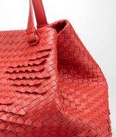 Bottega Veneta® New Red Intrecciato Nappa Minionde Tote Bottega Veneta® New Red Intrecciato Nappa Minionde Tote