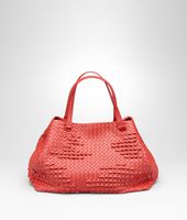Bottega Veneta® New Red Intrecciato Nappa Minionde Tote Bottega Veneta® New Red Intrecciato Nappa Minionde Tote