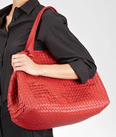 Bottega Veneta® New Red Intrecciato Nappa Minionde Tote Bottega Veneta® New Red Intrecciato Nappa Minionde Tote
