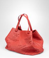 Bottega Veneta® New Red Intrecciato Nappa Minionde Tote Bottega Veneta® New Red Intrecciato Nappa Minionde Tote
