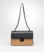 Bottega Veneta® Tasche aus Pony und Madras Heritage Mirror Kenia Nero Bottega Veneta® Tasche aus Pony und Madras Heritage Mirror Kenia Nero