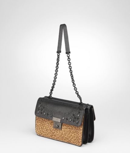 BOTTEGA VENETA - Kenya Nero Pony Madras Heritage Mirror Bag