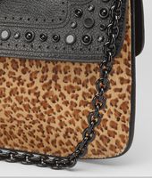 Bottega Veneta® Kenya Nero Pony Madras Heritage Mirror Bag Bottega Veneta® Kenya Nero Pony Madras Heritage Mirror Bag